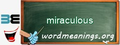 WordMeaning blackboard for miraculous